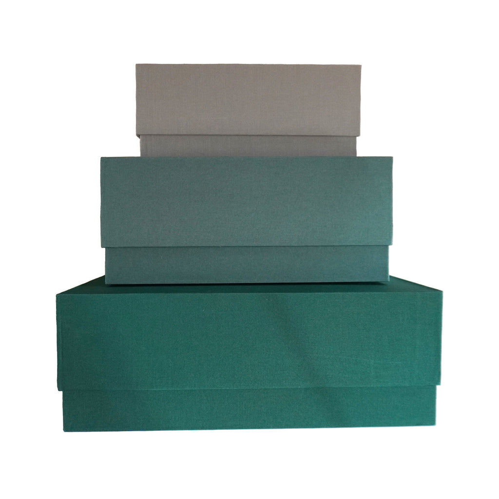 Trio cajas verde